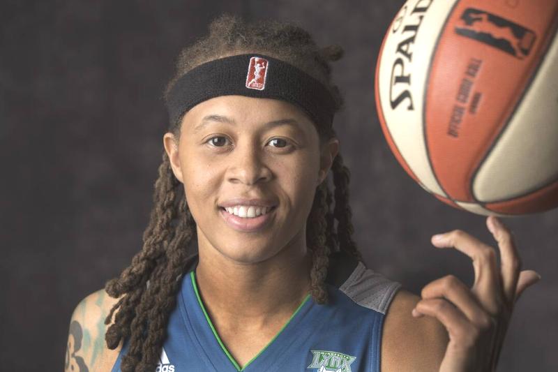 Guard Seimone Augustus Guard Seimone Augustus during Minnesota Lynx media day