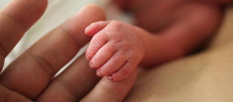 Newborn baby's hand