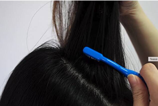 Toothbrush in hair