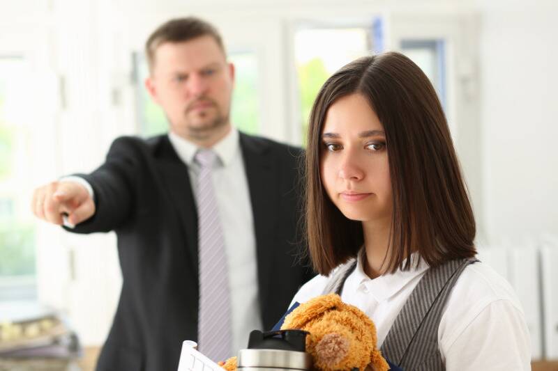 Worker getting fired image