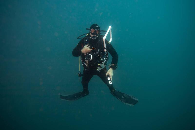 Academics dive to research the ecological status of seagrass beds in the Aegean Sea