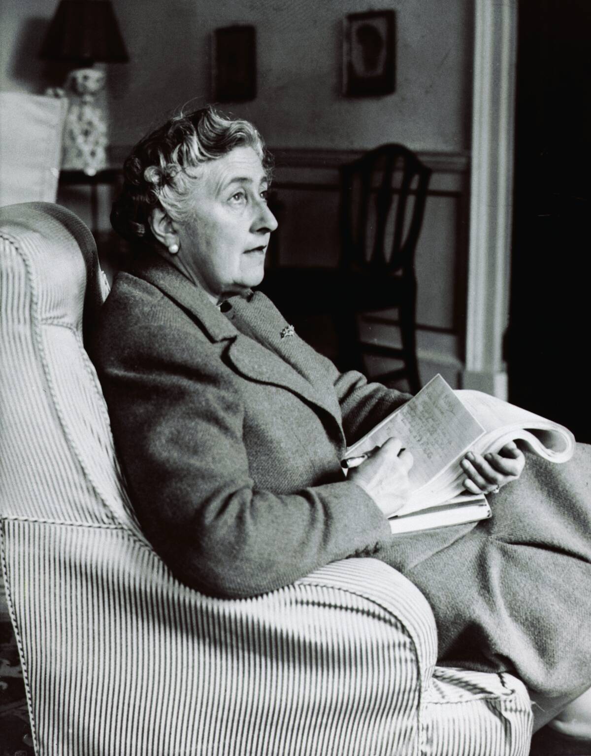 Agatha Christie Seated