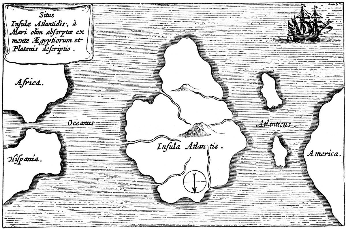 Legendary island of Atlantis.