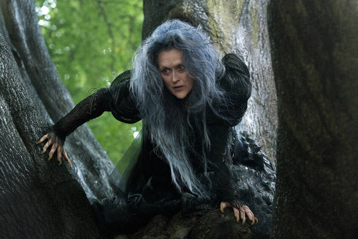 woman with grey hair in a tree