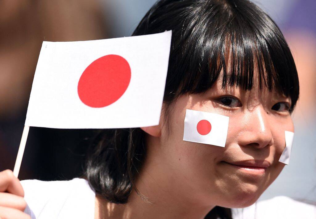 Japan soccer fan Japan soccer fan