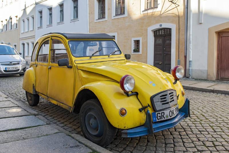 Yellow Citroen 2CV