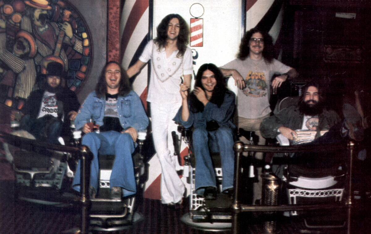 Photo of Artimus PYLE and Billy POWELL and Gary ROSSINGTON and Allen COLLINS and Ronnie VAN ZANT and Leon WILKESON and [redacted]