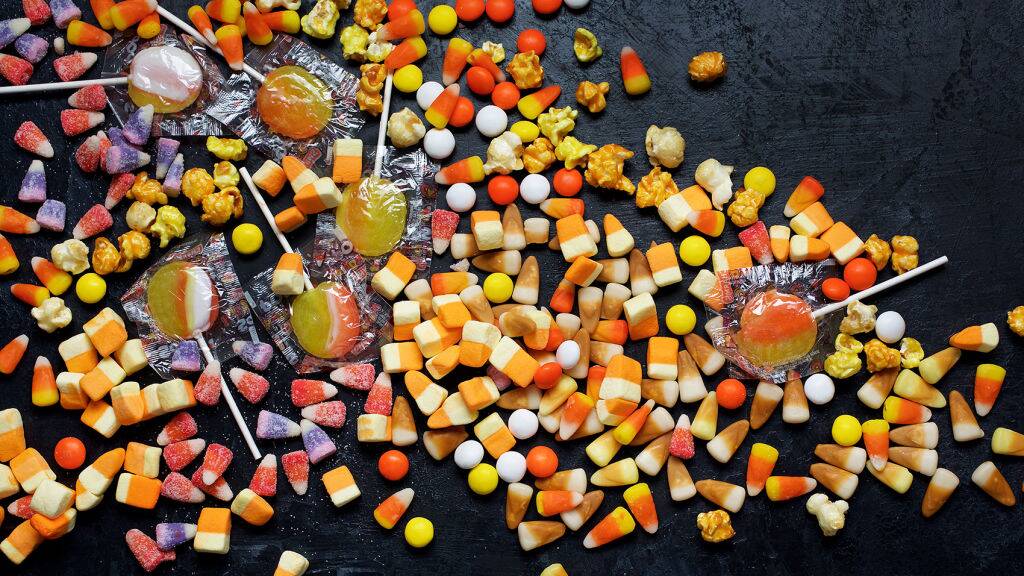 halloween candy assorted with candy corn