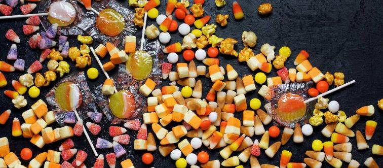 halloween candy assorted with candy corn