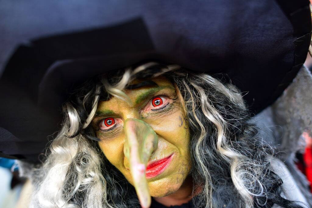 woman dressed as a witch