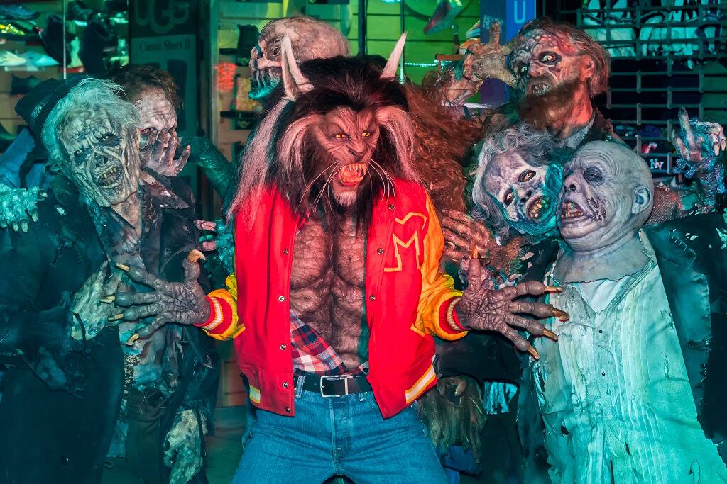 halloween werewolf and zombies