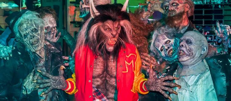 halloween werewolf and zombies