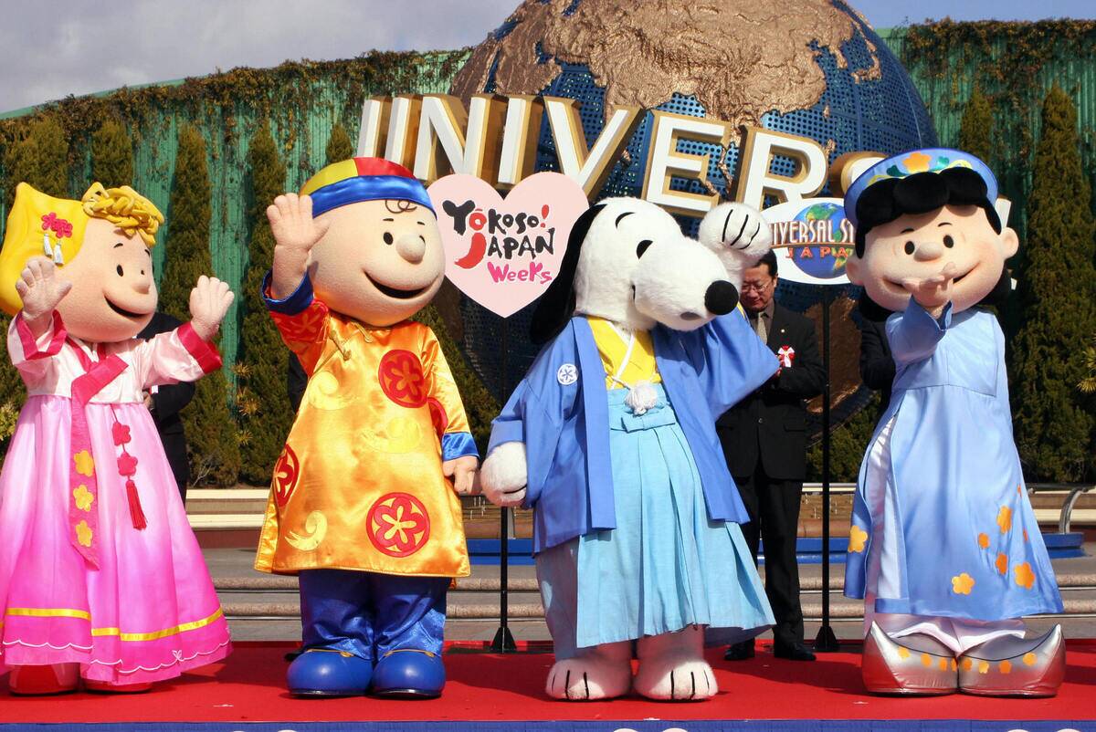 Peanuts characters (L-R) Sally in Korean