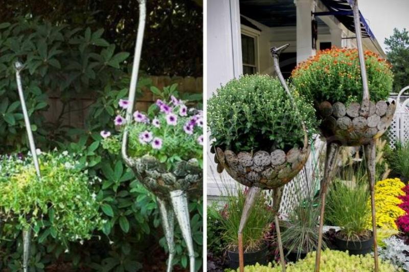 Ostrich planters Ostrich planters