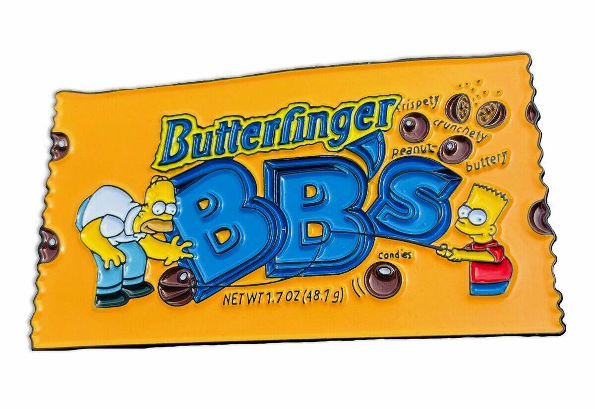 enamel of Butterfinger BB's with the simpsons