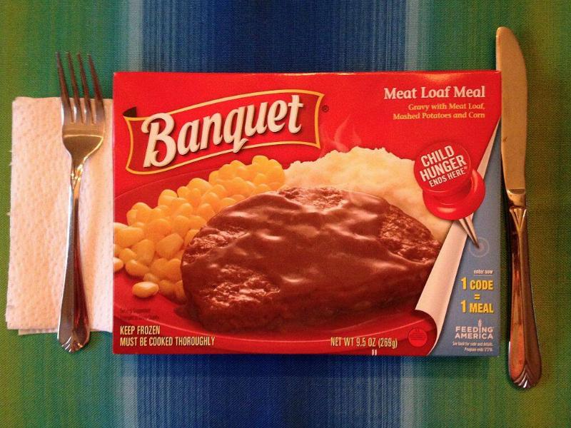 meatloaf 548777829 a banquet frozen dinner meatloaf meal