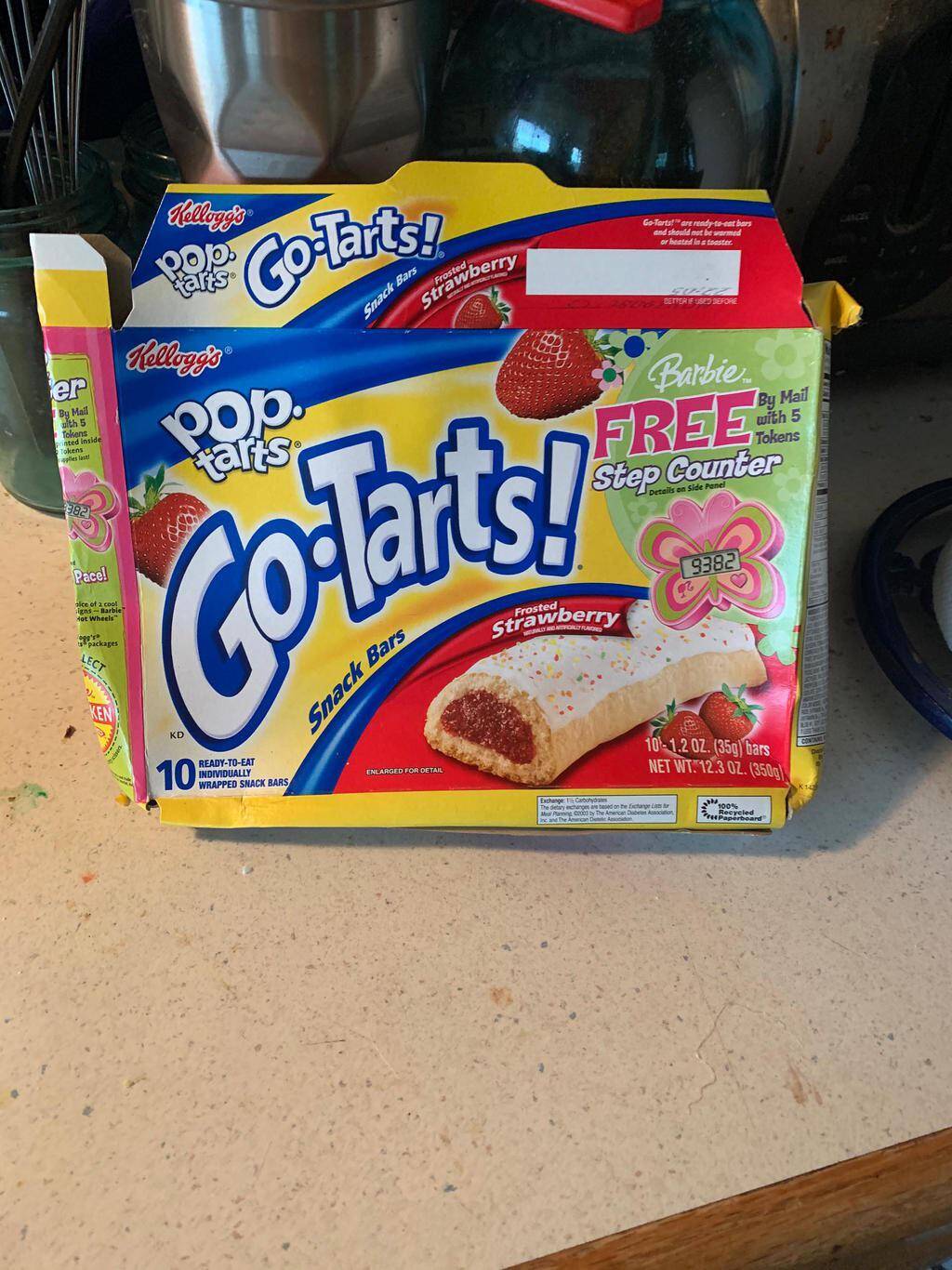 box of frosted strawberry pop-tarts go-tarts