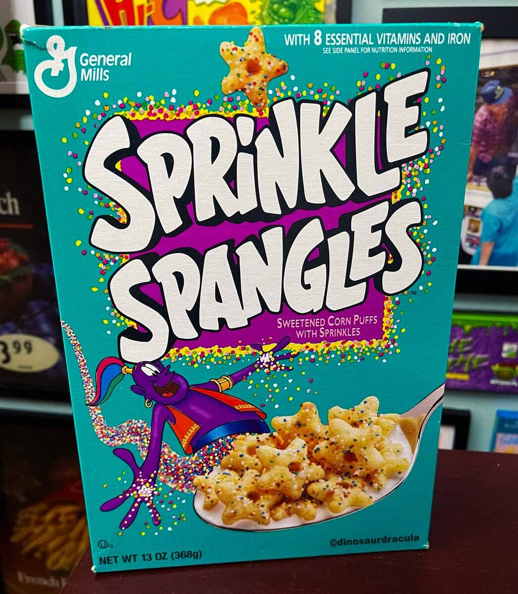 a box of sprinkle spangles cereal