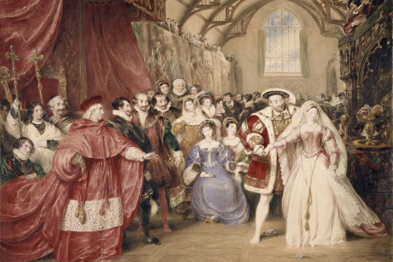 The Banquet of Henry VIII in York Place. Artist: Stephanoff, James (1789-1874)