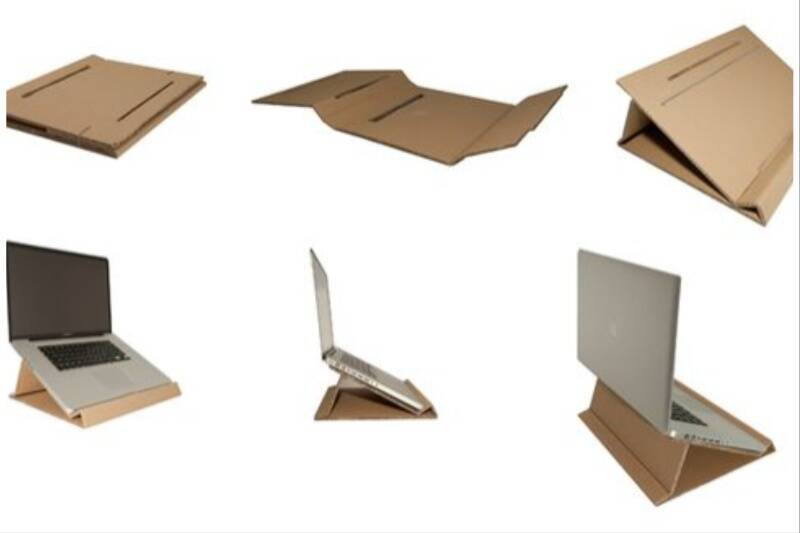 Cardboard laptop stand