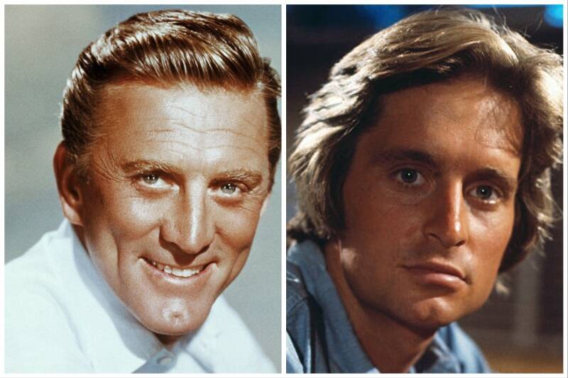Kirk and Michael Douglas