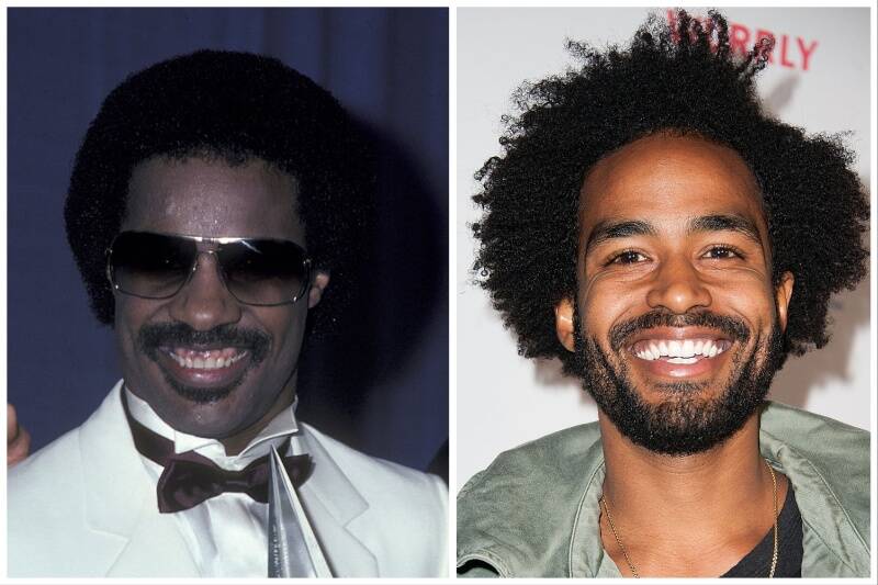 Stevie Wonder and Kwame Morris