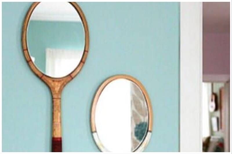 Tennis racquet mirrors