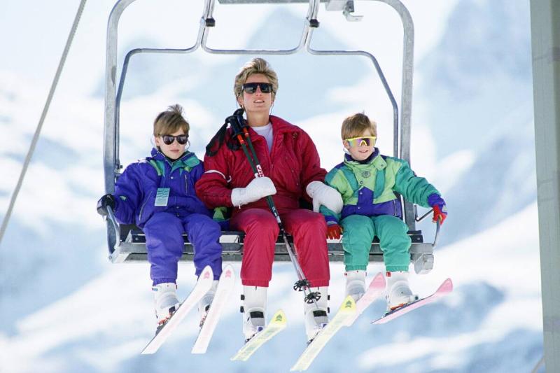Diana William And Harry Skiing Holiday