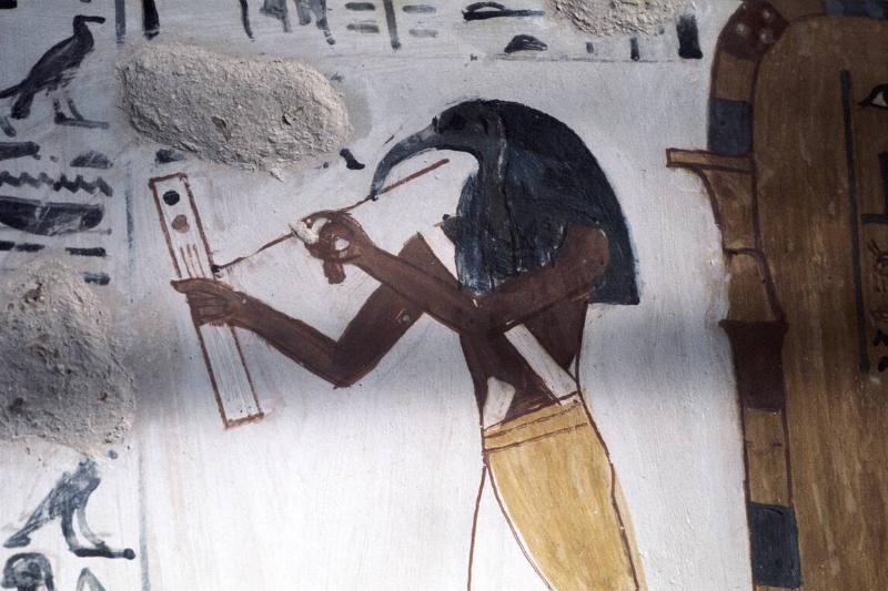 Ibis-headed god Thoth, secretary to the gods and patron of scribes, Ancient Egyptian.