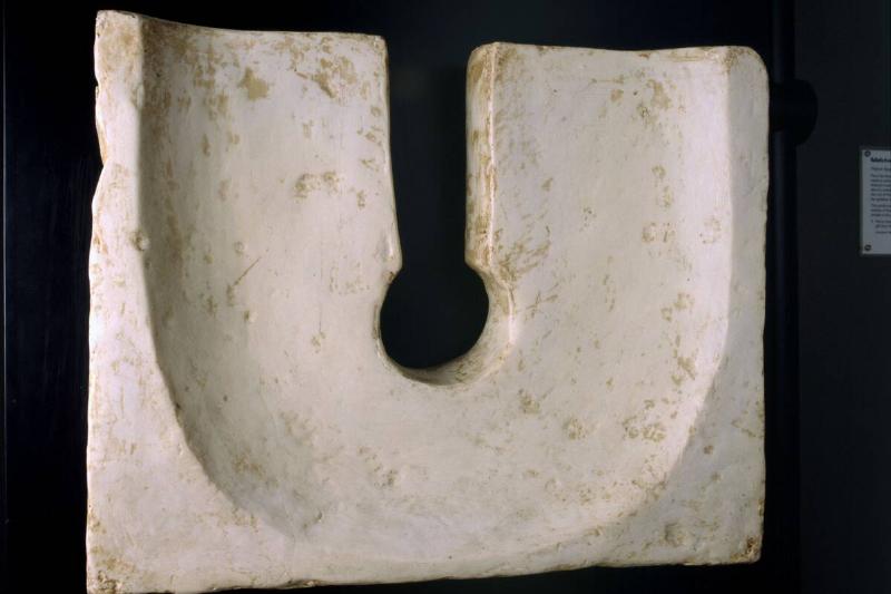 Latrine seat, Egyptian, c 1370 BC. Latrine seat, Egyptian, c 1370 BC.