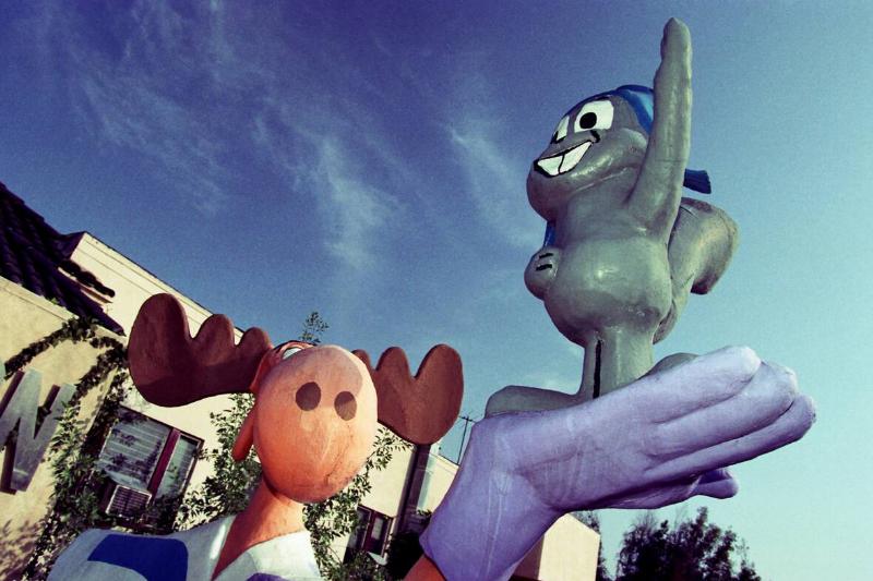 Rocky and Bullwinkle Statue in Los Angeles