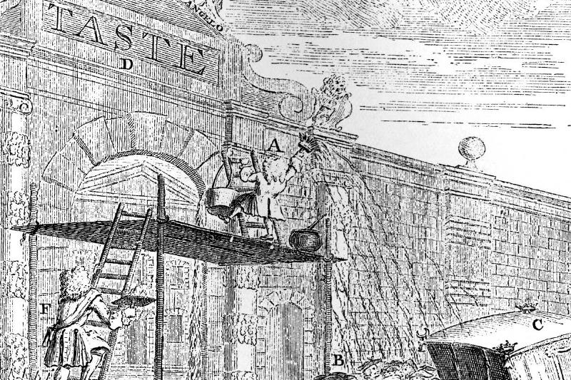 'Taste: The Gate of Burlington House', 1731.Artist: William Hogarth 'Taste: The Gate of Burlington House', 1731.Artist: William Hogarth