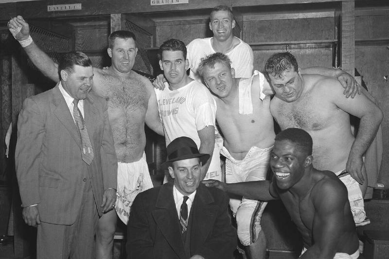 Cleveland Browns in Dressing Room