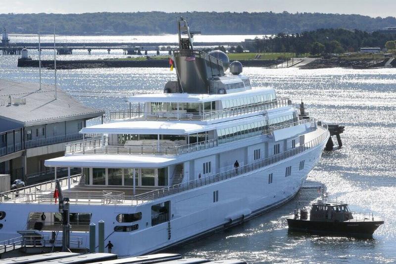 David Geffen's yacht Rising Sun came into Portland on Tuesday morning, September 24, 2013. David Geffen's yacht Rising Sun came into Portland on Tuesday morning, September 24, 2013.