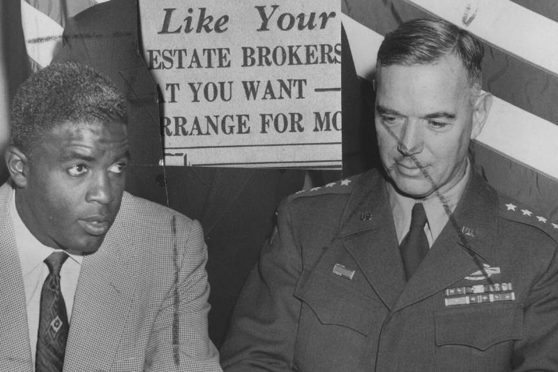 Jackie Robinson With Officer