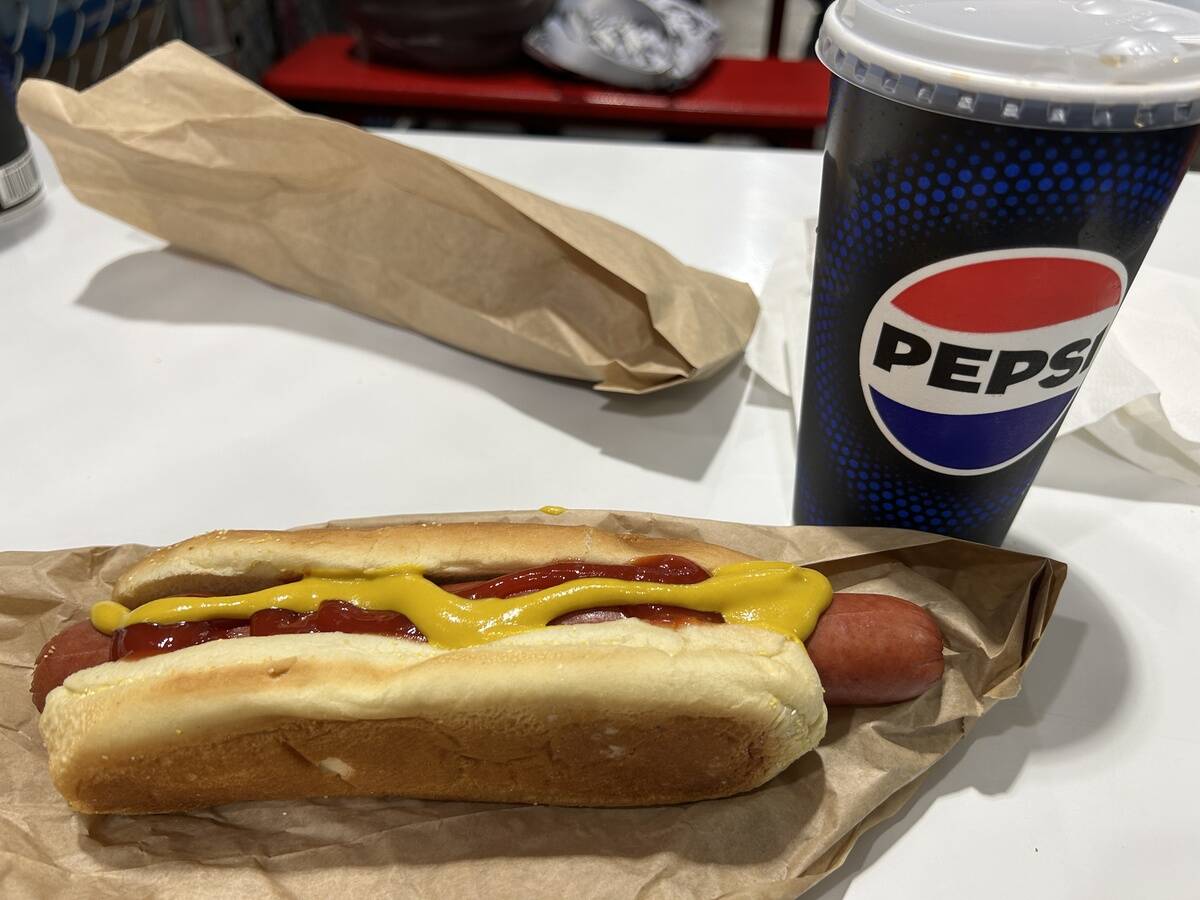 Classic hot dog combo meal at Costco megastore, Queens, New York