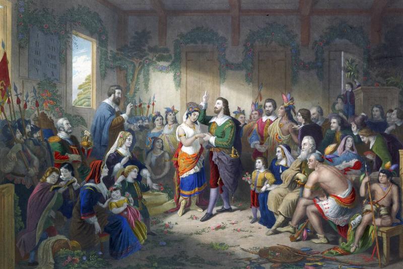 Marriage Of John Rolfe And Pocahontas