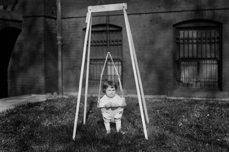 Baby in Portable Swing, Washington DC, 1921 Baby in Portable Swing, Washington DC, 1921