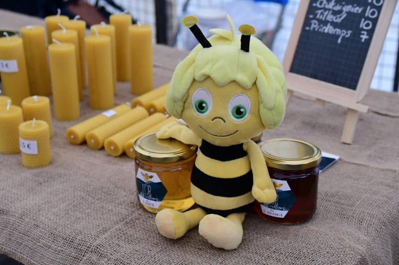 Pots of honey seen during the honey and bee festival...