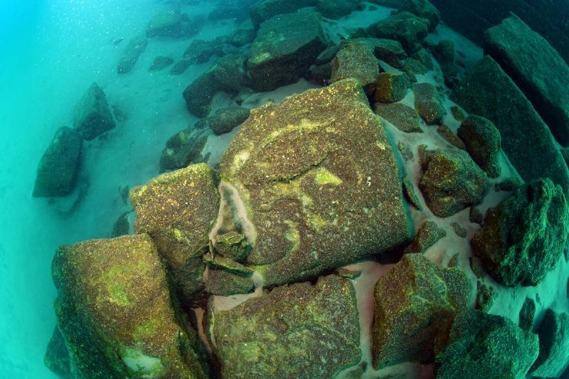 Underwater Castle ruins in Lake Van