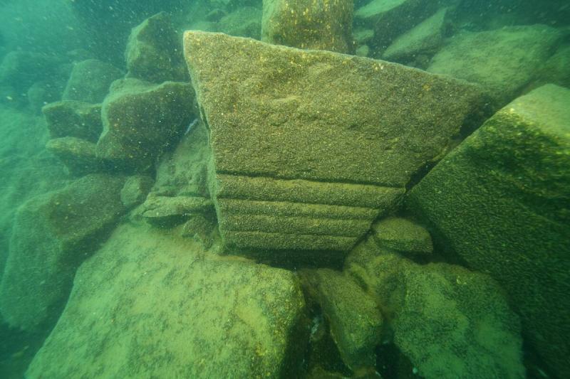 Underwater Castle ruins in Lake Van