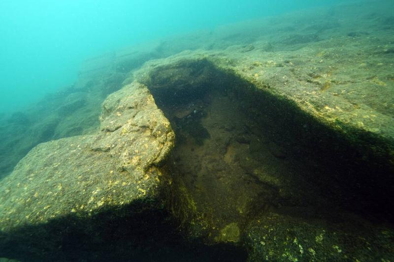Underwater Castle ruins in Lake Van