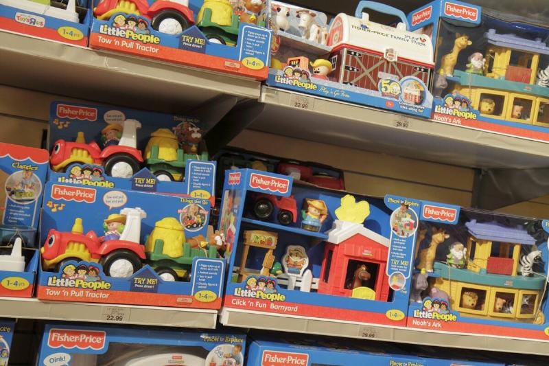 Fisher-Price toys for sale in Toys R Us, Times Square.