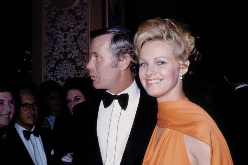 Johnny Carson And Angel Tompkins
