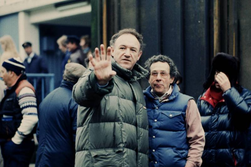 On the set of the movie Target in Germany In November, 1984-