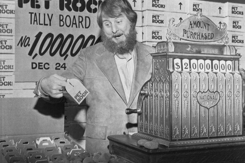 Pet Rock Creator Gary Dahl Working Behind Register
