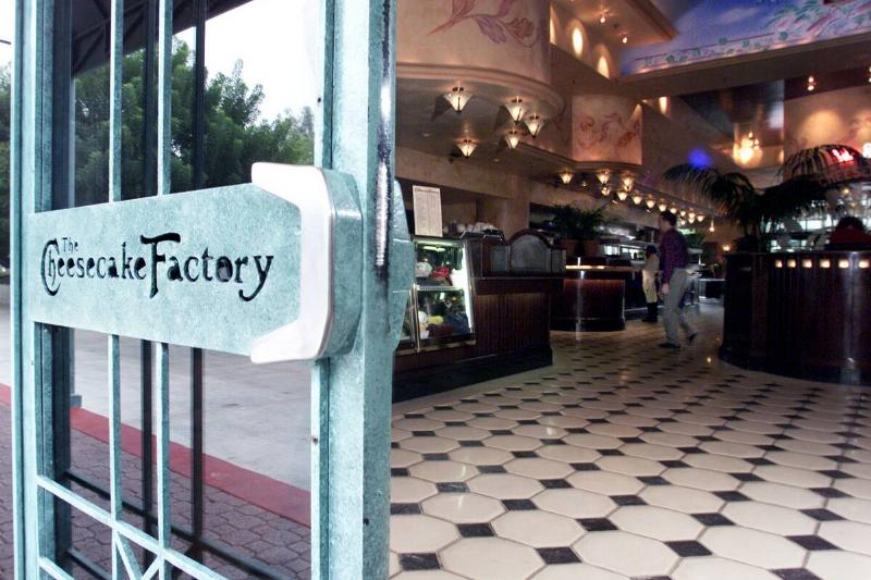 This is the main entrance to The Cheesecake Factory in Woodland Hills.
