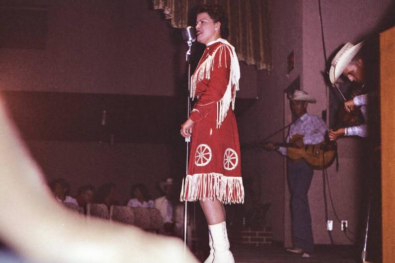 Country Singer Patsy Cline Performs at the Riverside Park Ballroom