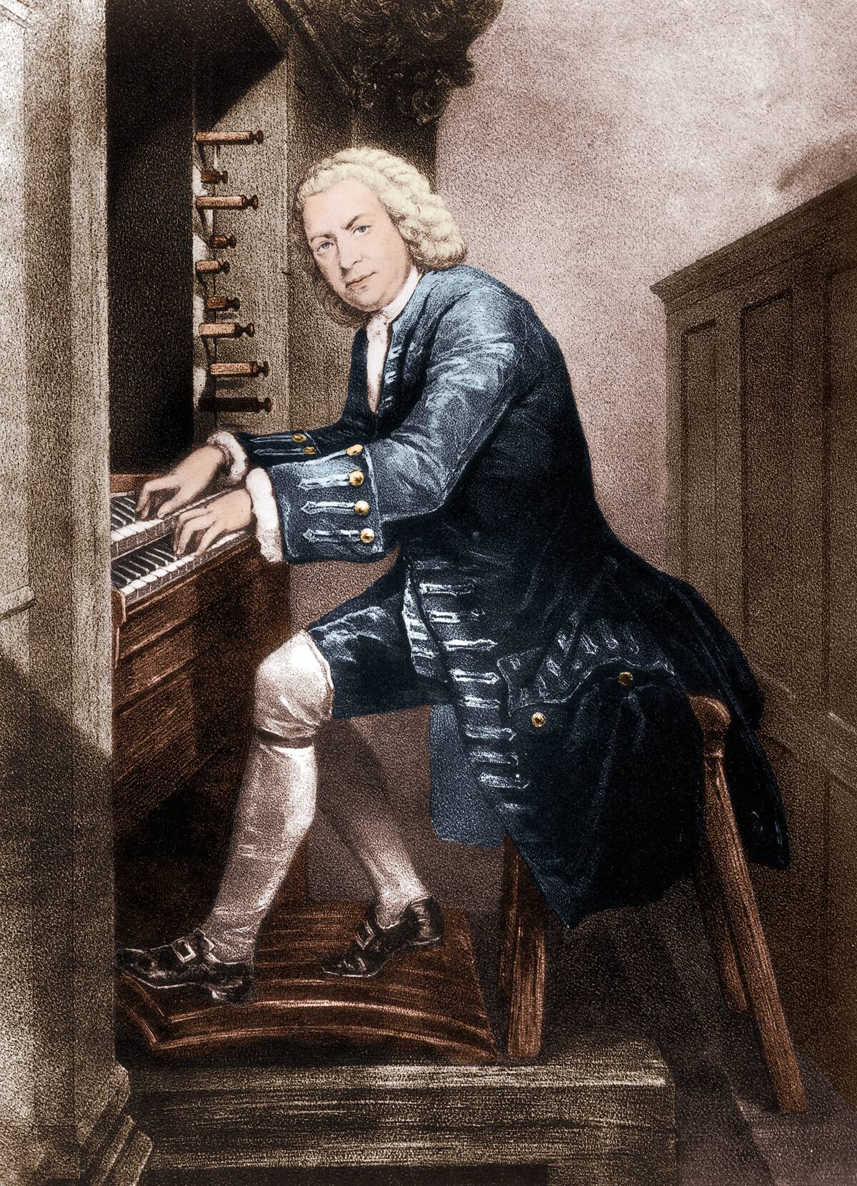 Johann Sebastian Bach Plays Organ
