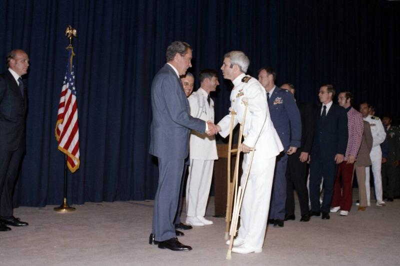 President Nixon Greets Captain McCain
